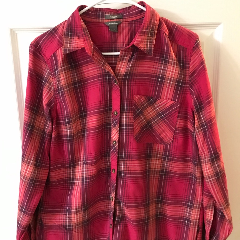 Eddie Bauer Women’s Size L Flannel Shirt
